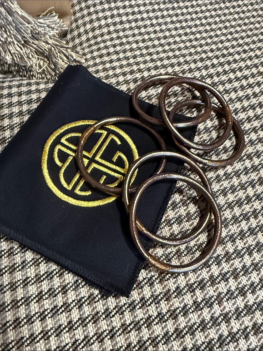 Elegant Women's All Weather Brown Bangle Set by